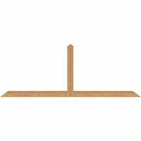 84"W x 31"H x 3 1/2"D x 3 1/2"F, 09/12 Pitch, Portland Smooth Timber Gable Bracket, Western Red Cedar
