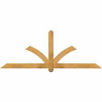 84"W x 31"H x 04"D x 4"F, 09/12 Pitch, Redmond Rough Sawn Timber Gable Bracket, Western Red Cedar