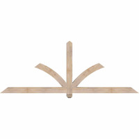 84"W x 31"H x 3 1/2"D x 3 1/2"F, 09/12 Pitch, Redmond Smooth Timber Gable Bracket, Douglas Fir