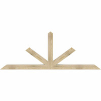 84"W x 31"H x 04"D x 4"F, 09/12 Pitch, Saratoga Rough Sawn Timber Gable Bracket, Douglas Fir