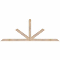 84"W x 31"H x 3 1/2"D x 3 1/2"F, 09/12 Pitch, Saratoga Smooth Timber Gable Bracket, Douglas Fir