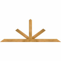84"W x 31"H x 04"D x 4"F, 09/12 Pitch, Saratoga Rough Sawn Timber Gable Bracket, Western Red Cedar