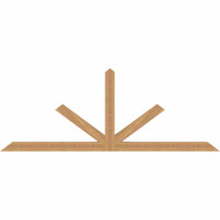 84"W x 31"H x 3 1/2"D x 3 1/2"F, 09/12 Pitch, Saratoga Smooth Timber Gable Bracket, Western Red Cedar