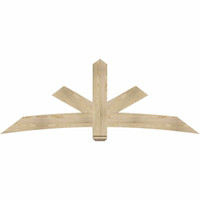 84"W x 31"H x 04"D x 6"F, 09/12 Pitch, Alberta Rough Sawn Timber Gable Bracket, Douglas Fir