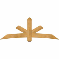 84"W x 31"H x 04"D x 6"F, 09/12 Pitch, Alberta Rough Sawn Timber Gable Bracket, Western Red Cedar