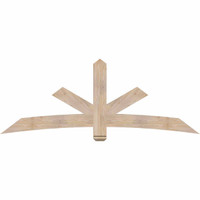 84"W x 31"H x 3 1/2"D x 5 1/2"F, 09/12 Pitch, Alberta Smooth Timber Gable Bracket, Douglas Fir