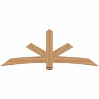 84"W x 31"H x 3 1/2"D x 5 1/2"F, 09/12 Pitch, Alberta Smooth Timber Gable Bracket, Western Red Cedar