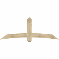 84"W x 31"H x 04"D x 6"F, 09/12 Pitch, Bellingham Rough Sawn Timber Gable Bracket, Douglas Fir