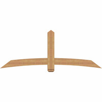 84"W x 31"H x 3 1/2"D x 5 1/2"F, 09/12 Pitch, Bellingham Smooth Timber Gable Bracket, Western Red Cedar