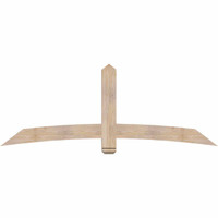 84"W x 31"H x 3 1/2"D x 5 1/2"F, 09/12 Pitch, Bellingham Smooth Timber Gable Bracket, Douglas Fir
