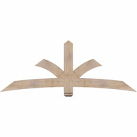 84"W x 31"H x 3 1/2"D x 5 1/2"F, 09/12 Pitch, Davenport Smooth Timber Gable Bracket, Douglas Fir