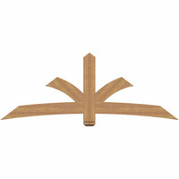 84"W x 31"H x 3 1/2"D x 5 1/2"F, 09/12 Pitch, Davenport Smooth Timber Gable Bracket, Western Red Cedar