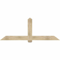 84"W x 31"H x 04"D x 6"F, 09/12 Pitch, Eugene Rough Sawn Timber Gable Bracket, Douglas Fir