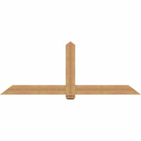 84"W x 31"H x 3 1/2"D x 5 1/2"F, 09/12 Pitch, Eugene Smooth Timber Gable Bracket, Western Red Cedar