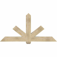 72"W x 36"H x 06"D x 6"F, 12/12 Pitch, Kennewick Rough Sawn Timber Gable Bracket, Douglas Fir