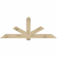 84"W x 31"H x 04"D x 6"F, 09/12 Pitch, Kennewick Rough Sawn Timber Gable Bracket, Douglas Fir
