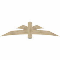 84"W x 21"H x 04"D x 6"F, 06/12 Pitch, Davenport Rough Sawn Timber Gable Bracket, Douglas Fir