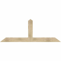 84"W x 31"H x 04"D x 6"F, 09/12 Pitch, Portland Rough Sawn Timber Gable Bracket, Douglas Fir