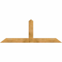 84"W x 31"H x 04"D x 6"F, 09/12 Pitch, Portland Rough Sawn Timber Gable Bracket, Western Red Cedar