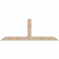 84"W x 31"H x 3 1/2"D x 5 1/2"F, 09/12 Pitch, Portland Smooth Timber Gable Bracket, Douglas Fir