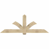 84"W x 31"H x 04"D x 6"F, 09/12 Pitch, Redmond Rough Sawn Timber Gable Bracket, Douglas Fir