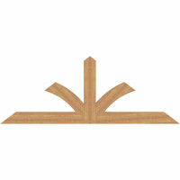 84"W x 31"H x 3 1/2"D x 5 1/2"F, 09/12 Pitch, Richland Smooth Timber Gable Bracket, Western Red Cedar