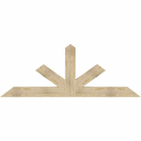 84"W x 31"H x 04"D x 6"F, 09/12 Pitch, Saratoga Rough Sawn Timber Gable Bracket, Douglas Fir
