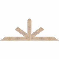 84"W x 31"H x 3 1/2"D x 5 1/2"F, 09/12 Pitch, Saratoga Smooth Timber Gable Bracket, Douglas Fir