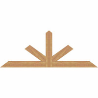 84"W x 31"H x 3 1/2"D x 5 1/2"F, 09/12 Pitch, Saratoga Smooth Timber Gable Bracket, Western Red Cedar