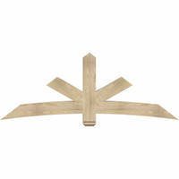 84"W x 31"H x 06"D x 6"F, 09/12 Pitch, Alberta Rough Sawn Timber Gable Bracket, Douglas Fir