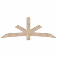84"W x 31"H x 5 1/2"D x 5 1/2"F, 09/12 Pitch, Alberta Smooth Timber Gable Bracket, Douglas Fir