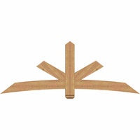 84"W x 31"H x 5 1/2"D x 5 1/2"F, 09/12 Pitch, Alberta Smooth Timber Gable Bracket, Western Red Cedar