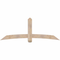 84"W x 31"H x 5 1/2"D x 5 1/2"F, 09/12 Pitch, Bellingham Smooth Timber Gable Bracket, Douglas Fir