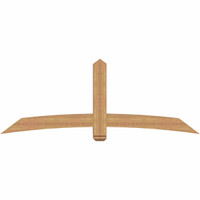 84"W x 31"H x 5 1/2"D x 5 1/2"F, 09/12 Pitch, Bellingham Smooth Timber Gable Bracket, Western Red Cedar