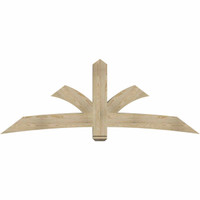 84"W x 31"H x 06"D x 6"F, 09/12 Pitch, Davenport Rough Sawn Timber Gable Bracket, Douglas Fir