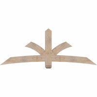 84"W x 31"H x 5 1/2"D x 5 1/2"F, 09/12 Pitch, Davenport Smooth Timber Gable Bracket, Douglas Fir