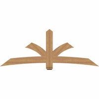 84"W x 31"H x 5 1/2"D x 5 1/2"F, 09/12 Pitch, Davenport Smooth Timber Gable Bracket, Western Red Cedar