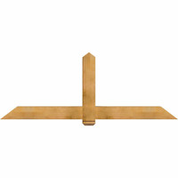 84"W x 31"H x 06"D x 6"F, 09/12 Pitch, Eugene Rough Sawn Timber Gable Bracket, Western Red Cedar