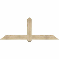 84"W x 31"H x 06"D x 6"F, 09/12 Pitch, Eugene Rough Sawn Timber Gable Bracket, Douglas Fir