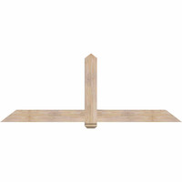 84"W x 31"H x 5 1/2"D x 5 1/2"F, 09/12 Pitch, Eugene Smooth Timber Gable Bracket, Douglas Fir