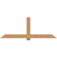 84"W x 31"H x 5 1/2"D x 5 1/2"F, 09/12 Pitch, Eugene Smooth Timber Gable Bracket, Western Red Cedar