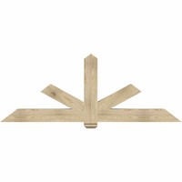 84"W x 31"H x 06"D x 6"F, 09/12 Pitch, Kennewick Rough Sawn Timber Gable Bracket, Douglas Fir