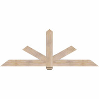 84"W x 31"H x 5 1/2"D x 5 1/2"F, 09/12 Pitch, Kennewick Smooth Timber Gable Bracket, Douglas Fir