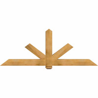 84"W x 31"H x 5 1/2"D x 5 1/2"F, 09/12 Pitch, Kennewick Smooth Timber Gable Bracket, Western Red Cedar