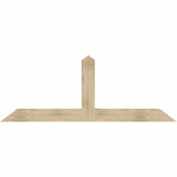 84"W x 31"H x 06"D x 6"F, 09/12 Pitch, Portland Rough Sawn Timber Gable Bracket, Douglas Fir