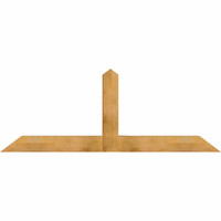84"W x 31"H x 06"D x 6"F, 09/12 Pitch, Portland Rough Sawn Timber Gable Bracket, Western Red Cedar