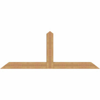 84"W x 31"H x 5 1/2"D x 5 1/2"F, 09/12 Pitch, Portland Smooth Timber Gable Bracket, Western Red Cedar