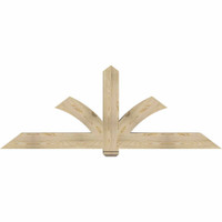 84"W x 31"H x 06"D x 6"F, 09/12 Pitch, Redmond Rough Sawn Timber Gable Bracket, Douglas Fir