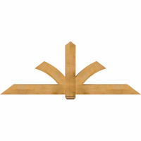 84"W x 31"H x 06"D x 6"F, 09/12 Pitch, Redmond Rough Sawn Timber Gable Bracket, Western Red Cedar