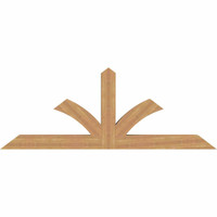84"W x 31"H x 5 1/2"D x 5 1/2"F, 09/12 Pitch, Richland Smooth Timber Gable Bracket, Western Red Cedar